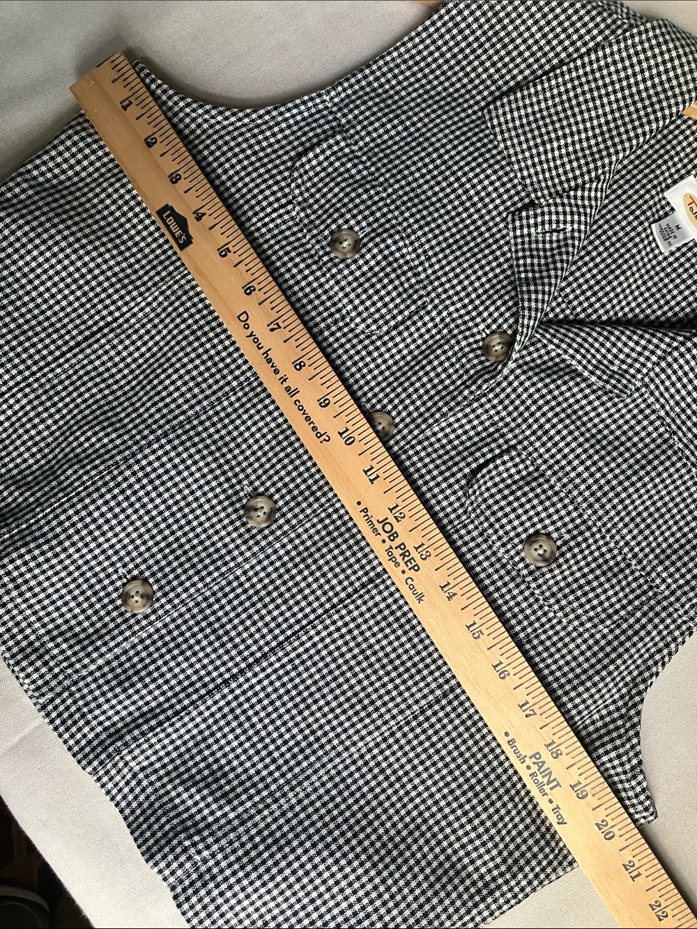 Talbots Vintage Linen Cotton Summer Vest Top Black and White Gingham Medium - Picture 5 of 8